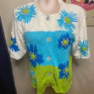 🌸🌸Flower power vintage sweater/cardigan🌸🌸
